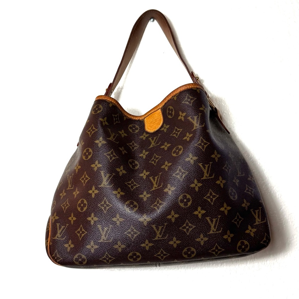Authentic Louis Vuitton Brown Delightful PM Monogram Women's Hobo Tote.